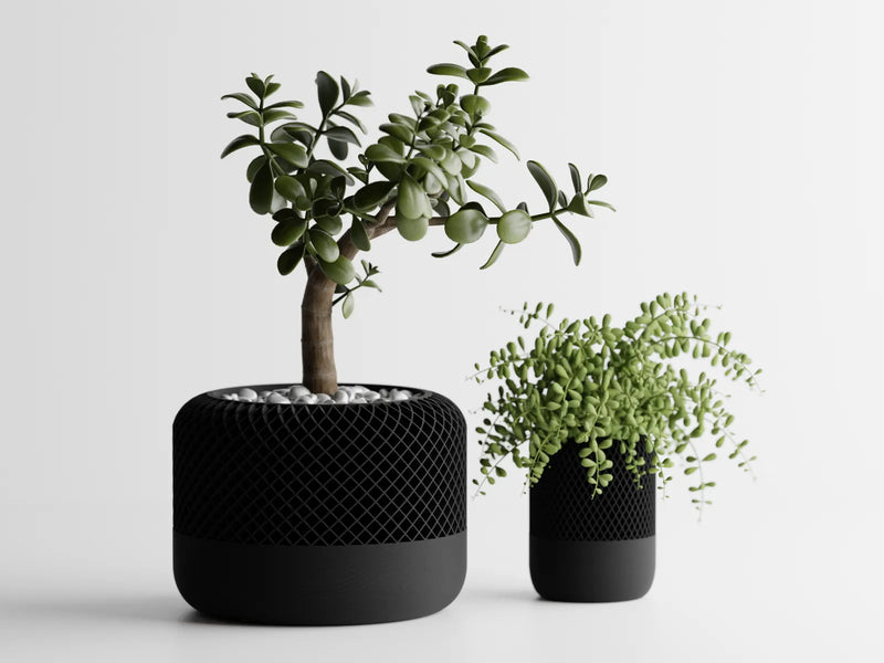 Yuvarlak Kule Formlu Modern Saksı – Tivart üretimi dekoratif saksı